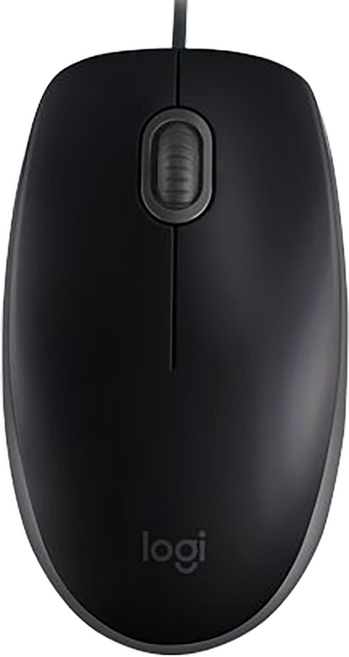 logitech 羅技 有線靜音滑鼠, 黑, M110