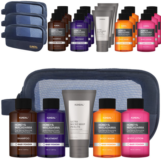 쿤달 여행용 5종 세트 B타입 클렌징폼 포함 베이비파우더향, 4세트
