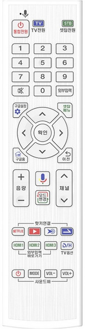 이스트라 올인원 TV 셋탑박스 사운드바 통합 리모컨 PRO, 1개, OSR2205A