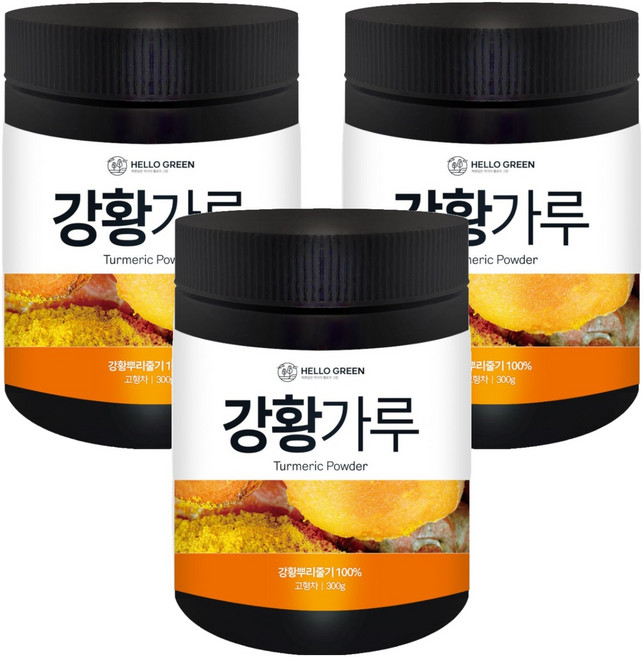 헬로우 그린 강황가루, 300g, 3개
