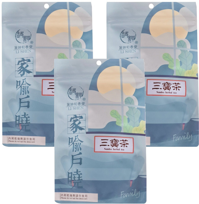 麗紳和春堂 三寶茶, 10包, 6g, 3袋