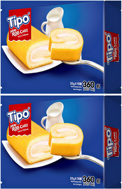 티포 미니 롤케이크 18p, 360g, 2개