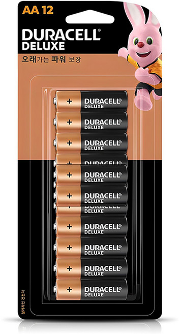 듀라셀 디럭스 알카라인 건전지 AA 블리스터팩, 12개입, 1개