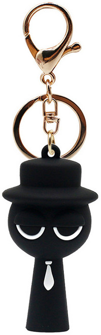 아트조이 스프런키 실리콘 키링, 실크햇블랙, 1개