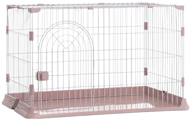 友善夥伴 DC舒適居家狗籠, 粉色, 1個