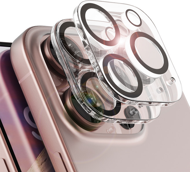 누아트 빛번짐 차단 후면 카메라 렌즈 강화유리 보호필름 2p, 1세트