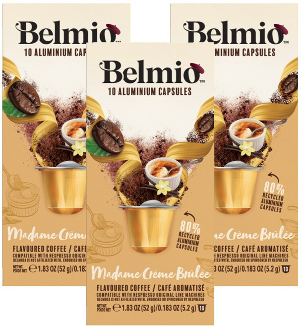 벨미오 마담 크림 브륄레 캡슐커피 네스프레소 호환캡슐, 5.2g, 10개입, 3개