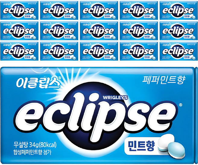 이클립스 페퍼민트향 캔디, 34g, 16개