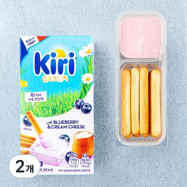 끼리 딥앤크런치 블루베리 크림치즈맛, 35g, 3개입, 2개