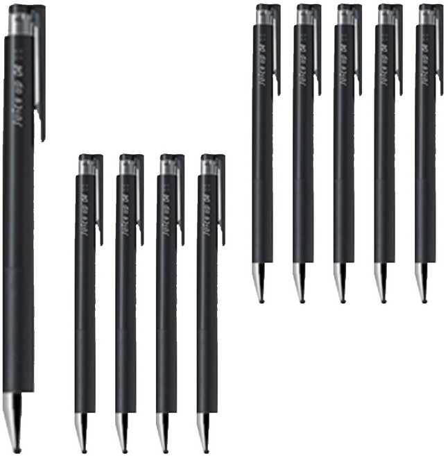 파이롯트 쥬스업 젤잉크 중성 노크펜 0.4mm, 블랙, 10개