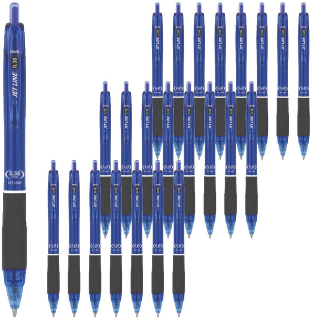 JAVAPEN Jetline 油性原子筆 0.38mm, 藍色, 24個