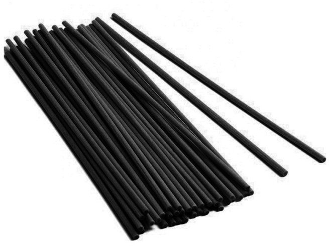 제로캔들 고압축 섬유 디퓨저 리드 스틱, 블랙, 1세트, 100개