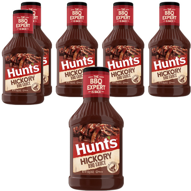 헌트 히코리향 바베큐소스, 510g, 6개