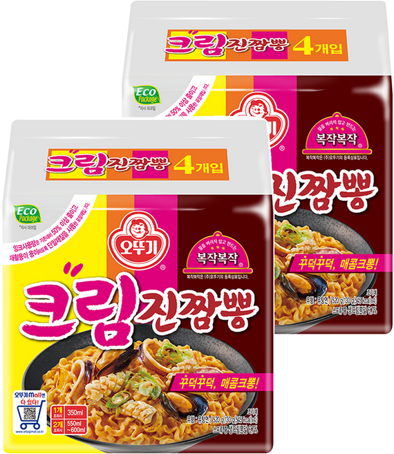 오뚜기 크림진짬뽕 130g, 8개