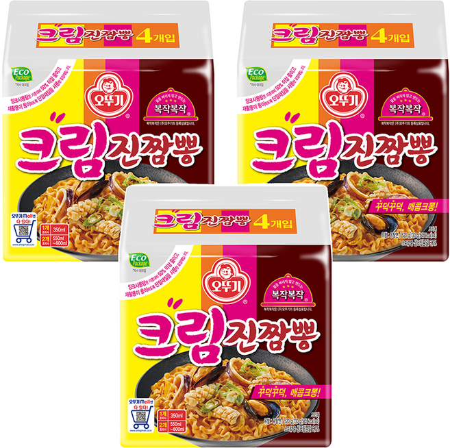 오뚜기 크림진짬뽕 130g, 12개