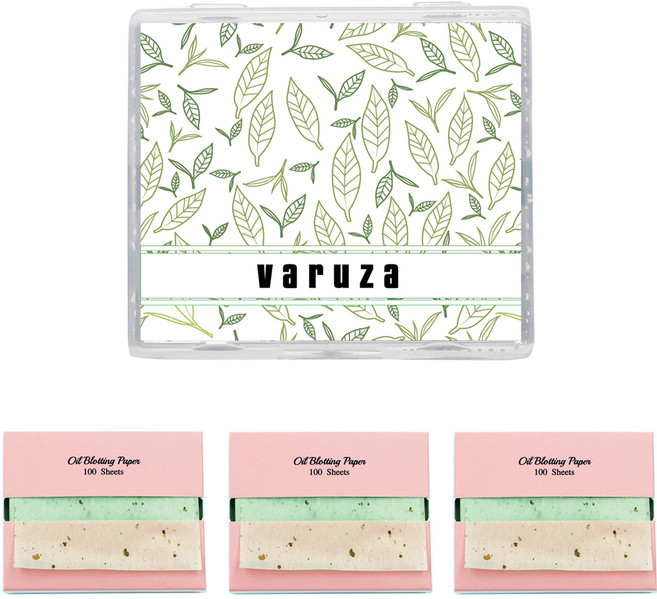 바루쟈 거울케이스 기름종이 녹차, 200매입, 1개