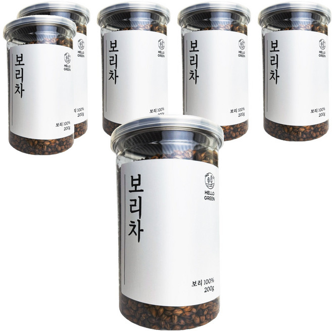헬로우그린 볶은 보리차, 200g, 6개, 1개입