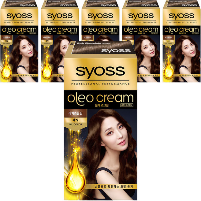 사이오스 올레오크림 염모제, 4N리치초콜릿, 6개