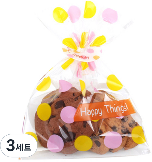TOCTOC OPP禮物包裝紙 快樂圓點, 3套