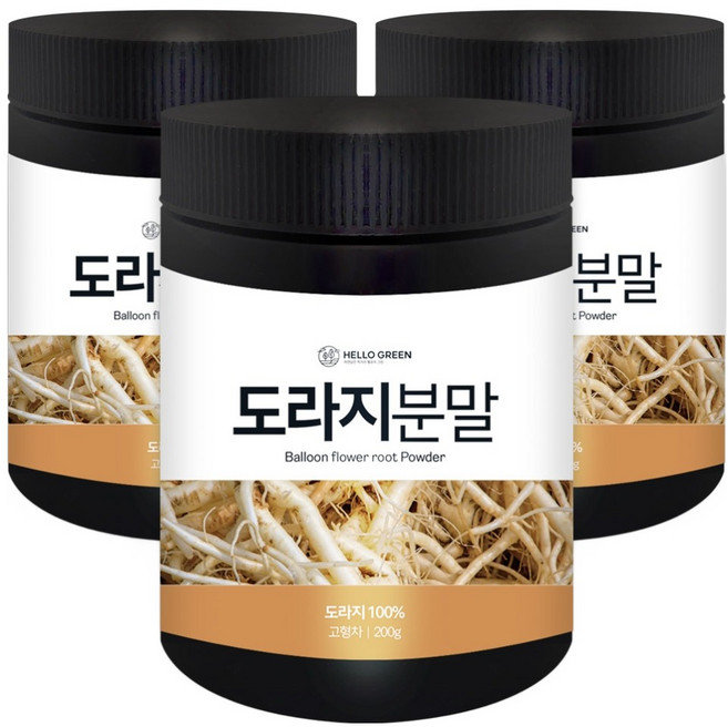 헬로우 그린 도라지 분말, 200g, 3개