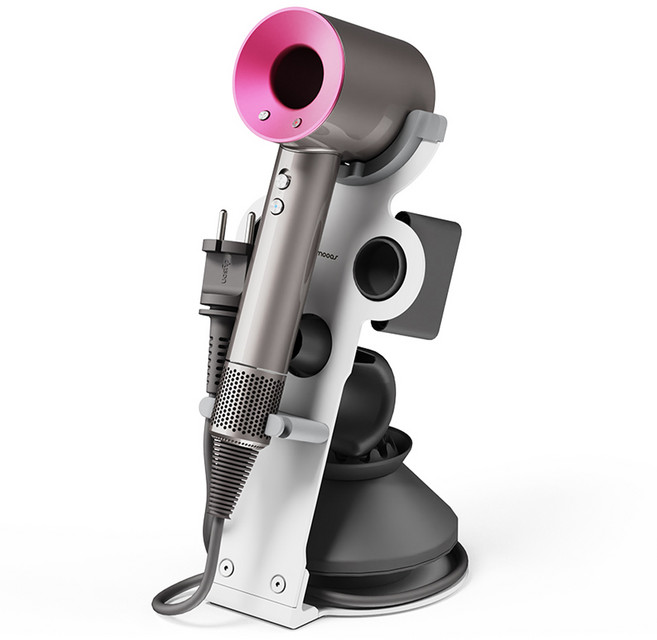 무아스 모던 스탠드 마그넷 헤어 드라이기 거치대, 화이트, 1개