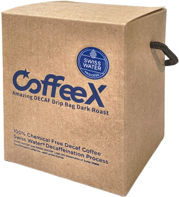 CoffeeX 手沖濾掛式 99.9% 無咖啡因咖啡 深焙, 11.5g, 10包, 1盒