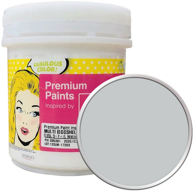 노루페인트 팬톤 멀티 에그쉘광 페인트, 글레시어그레이 14-4102, 1L, 1개