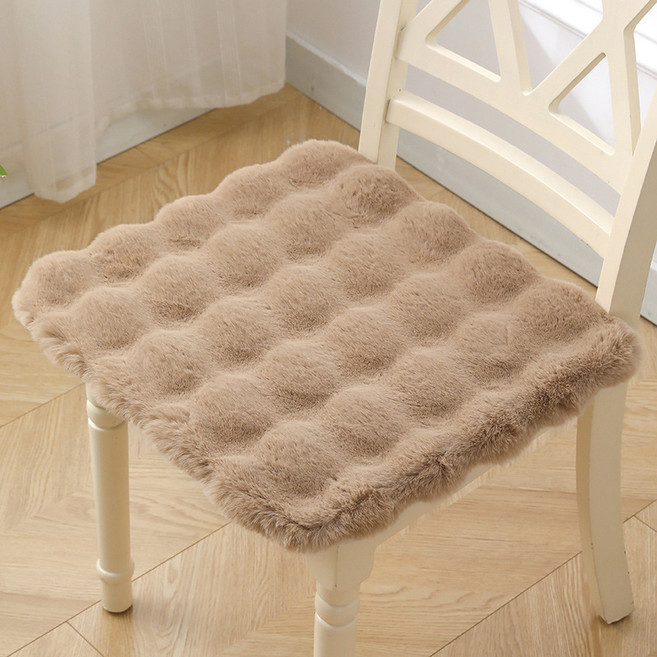 캠핑 차박 부드러운 극세사 페이크 퍼 구름 사각 털 방석, 샌드