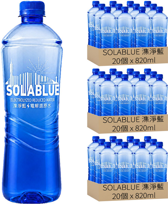 SOLABLUE 潗淨藍 電解還原水, 60個, 820ml