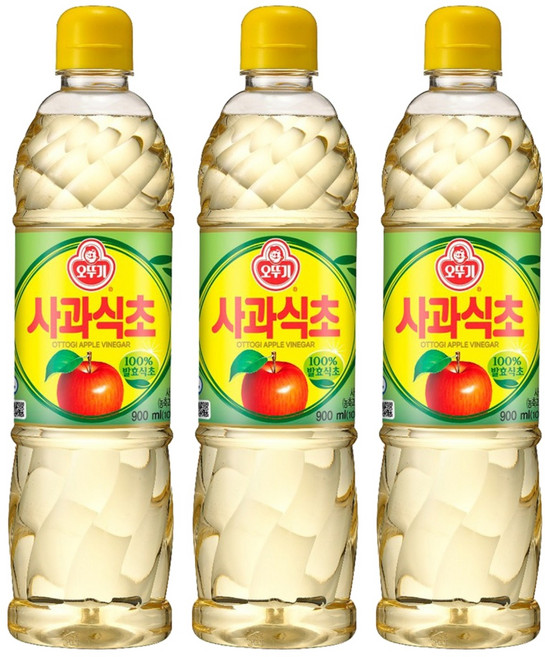 오뚜기 사과식초, 900ml, 3개