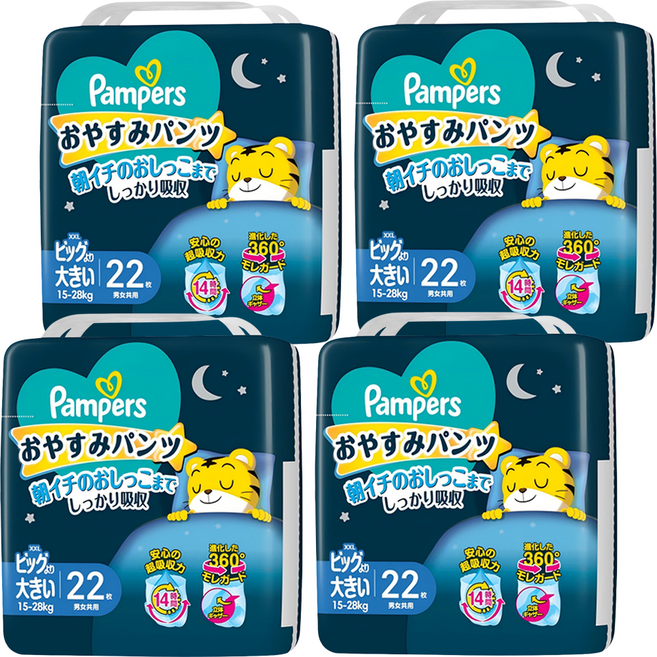 Pampers 幫寶適 日本境內版 巧虎安睡褲/拉拉褲/尿布 15~28kg, 2XL, 88片