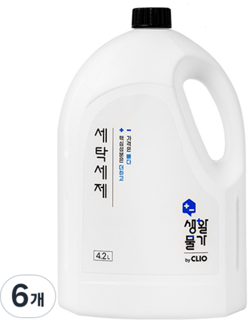 크리오 생활물가 세탁세제 일반드럼겸용, 4.2L, 6개