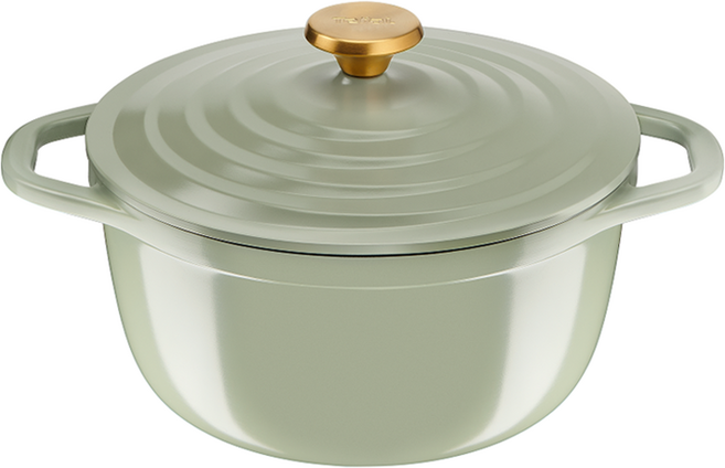 테팔 인덕션 세라믹 에어 주물 양수 냄비, 24cm, 페어그린, 1개