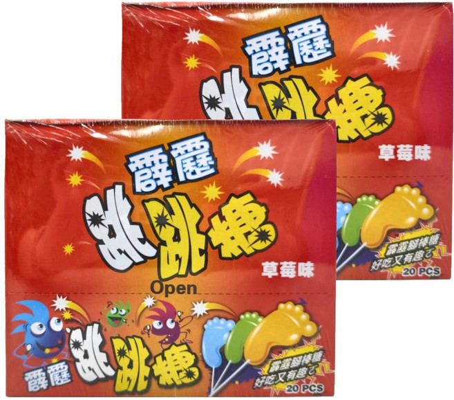霹靂跳跳糖 草莓 20個, 260g, 2盒