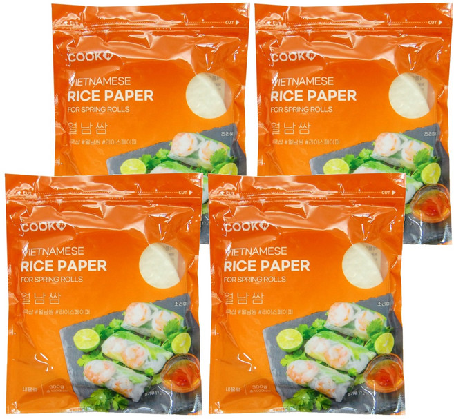 Cook Shop 圓形越南春捲米紙, 300g, 4個