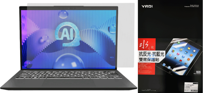 YADI 亞第 水之鏡 防眩抗反光濾藍光 16 : 10 保護貼 MSI Prestige 13 AI Evo A1MG-011TW專用, 透明, 1個