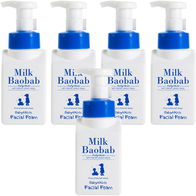 밀크바오밥 베이비 앤 키즈 티어프리 페이셜 폼 오렌지향, 300ml, 5개