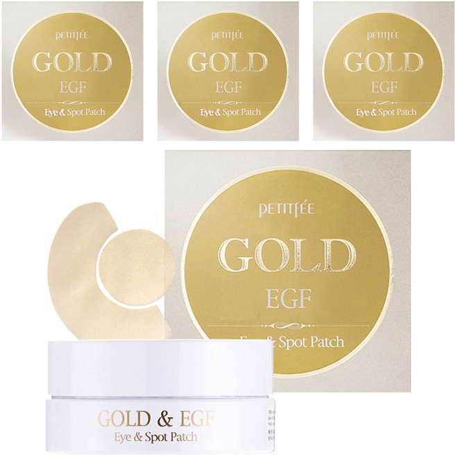 쁘띠페 골드 EGF 하이드로겔 아이 패치 1.1g x 60p + 스팟패치 0.6g x 30p, 4개