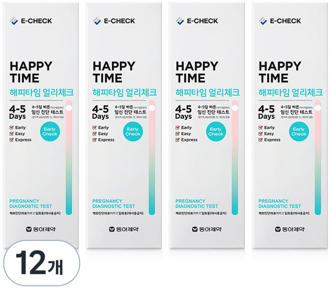 동아제약 해피타임 얼리체크 임신테스트기, 1개입, 12개