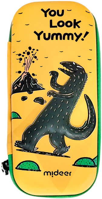 mideer 兒童筆袋 小, 霸王龍 黃色, 1個