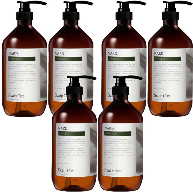 NARD 頭皮去屑深層清潔止癢護理洗髮精, 1L, 6個