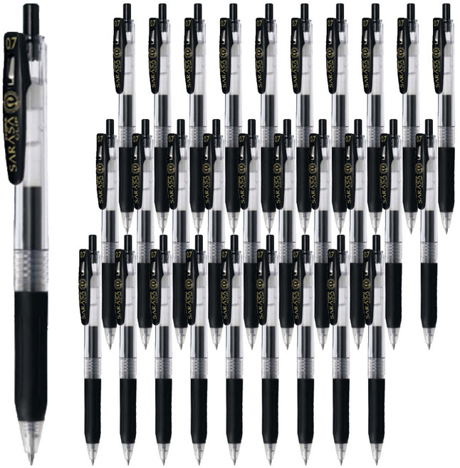 ZEBRA 斑馬牌 SARASA 中性筆 Clip 0.7mm JJB15, 黑色, 40個