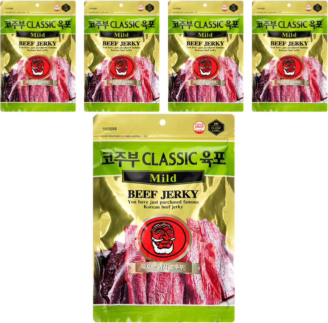 코주부 B&F CLASSIC 육포 Mild, 130g, 5개