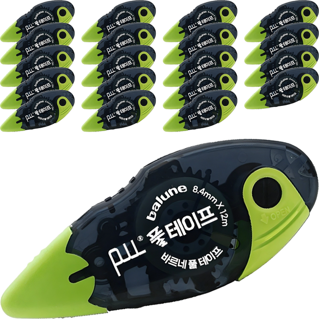 바르네 풀테이프 BGT-0180 8.4mm x 12m, 그린, 20개