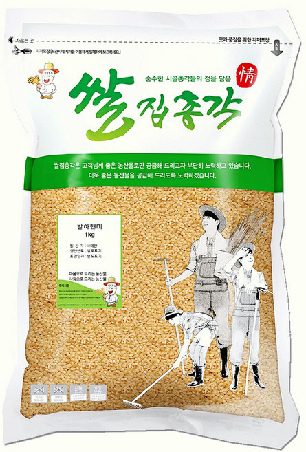 쌀집총각 발아 현미, 1kg, 1개