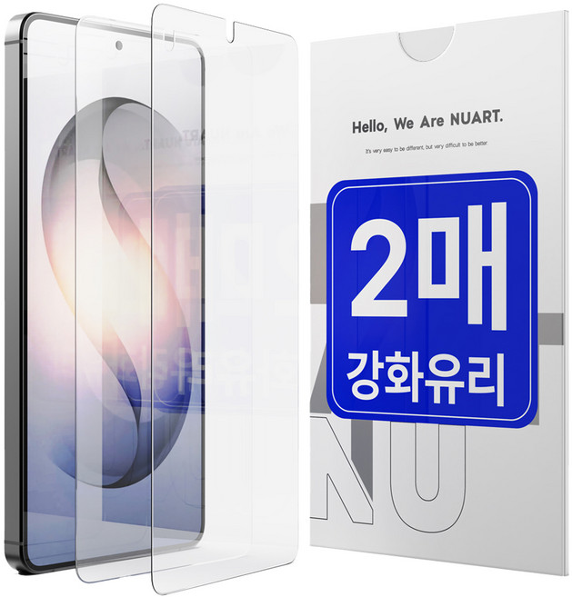 누아트 9H 2.5D 강화유리 휴대폰 액정보호필름, 2개