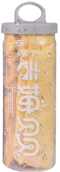 블럭마트 반려동물 수건, 옐로우, 1개