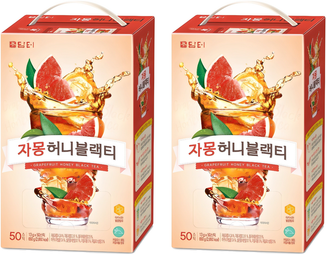 담터 자몽 허니 블랙티 분말, 13g, 50개입, 2개