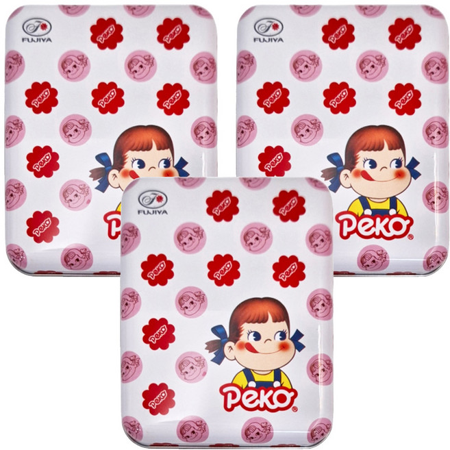 FUJIYA 不二家 Peko牛乳糖方罐 經典花 白色, 40g, 5盒