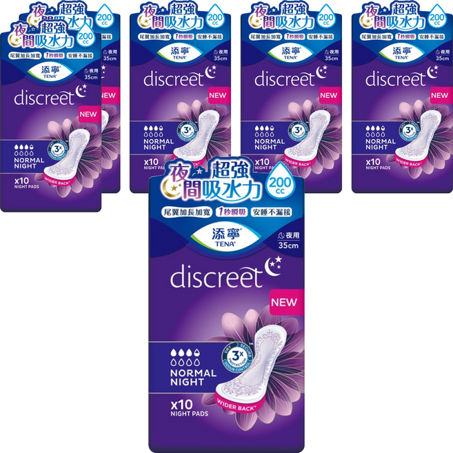 TENA 添寧 護妳墊, 夜用型 35cm, 10片, 6包